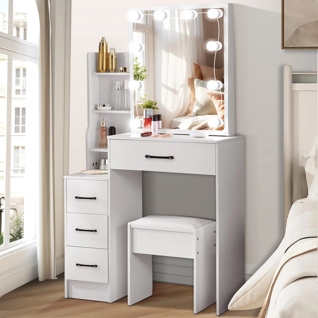 OEM Vanity Dressing Table 3-Colour LED Mirror White