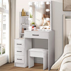OEM Vanity Dressing Table 3-Colour LED Mirror White