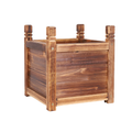 OEM Planter Box Solid Pine Wood Dark Brown